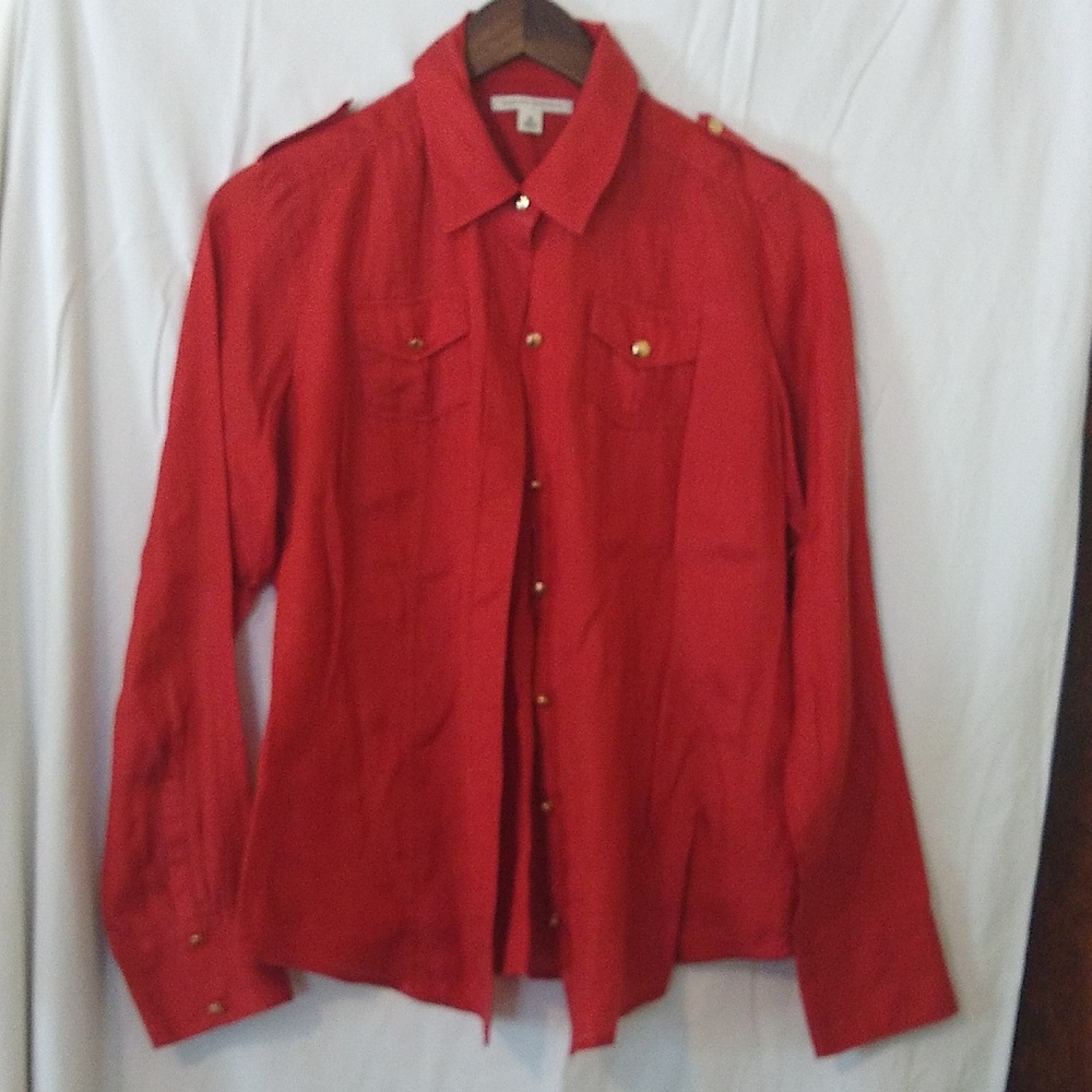 Burnt orange blouse